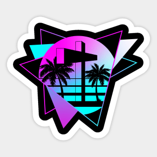 Cross and Palms Sticker